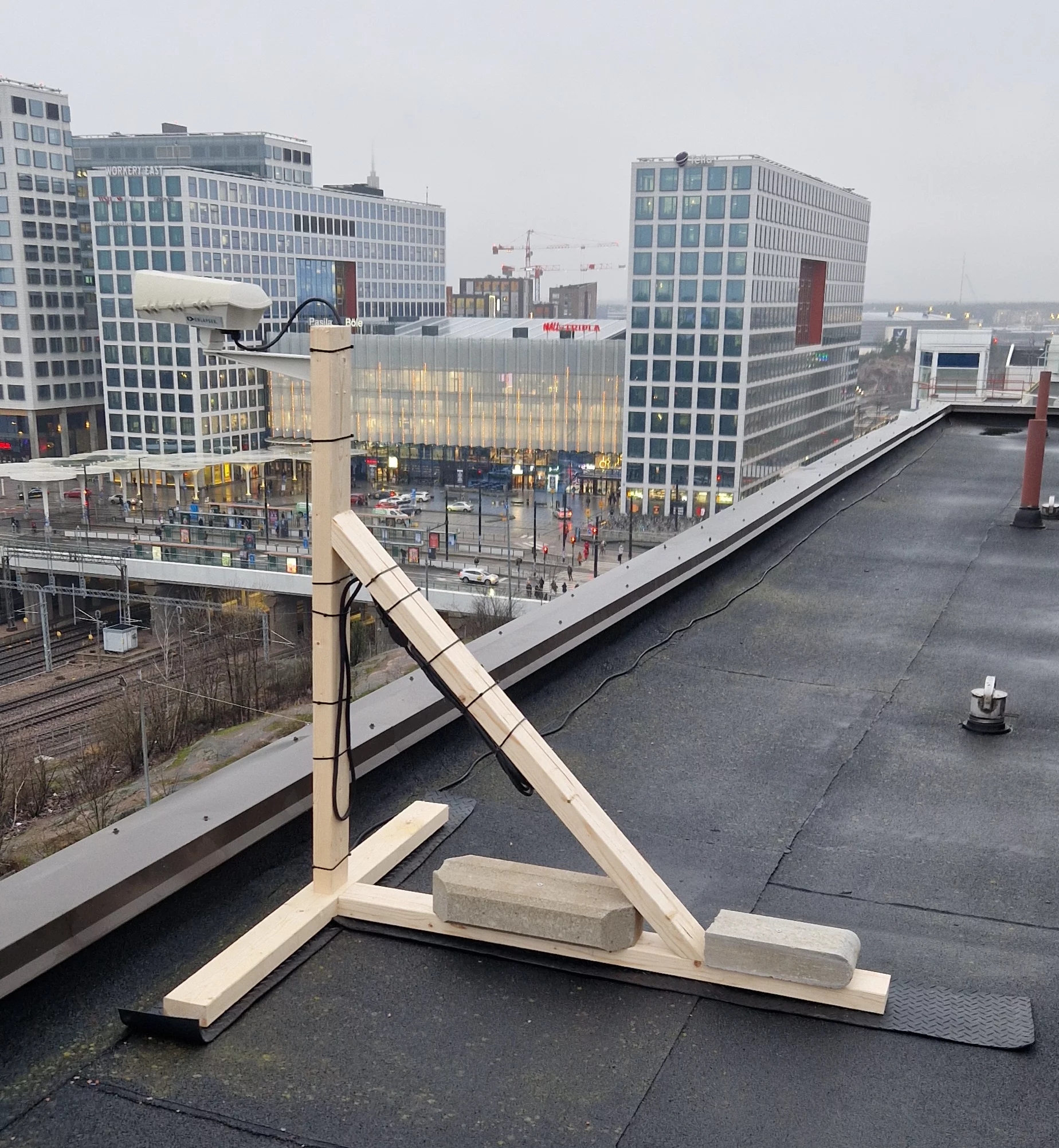 Camera installed on third-party property building