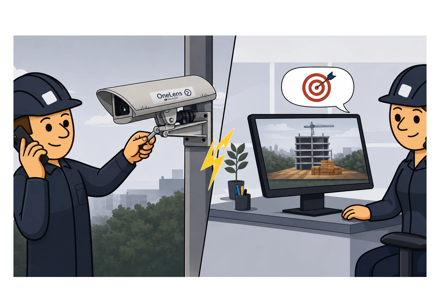 Point the camera and view the site in your browser